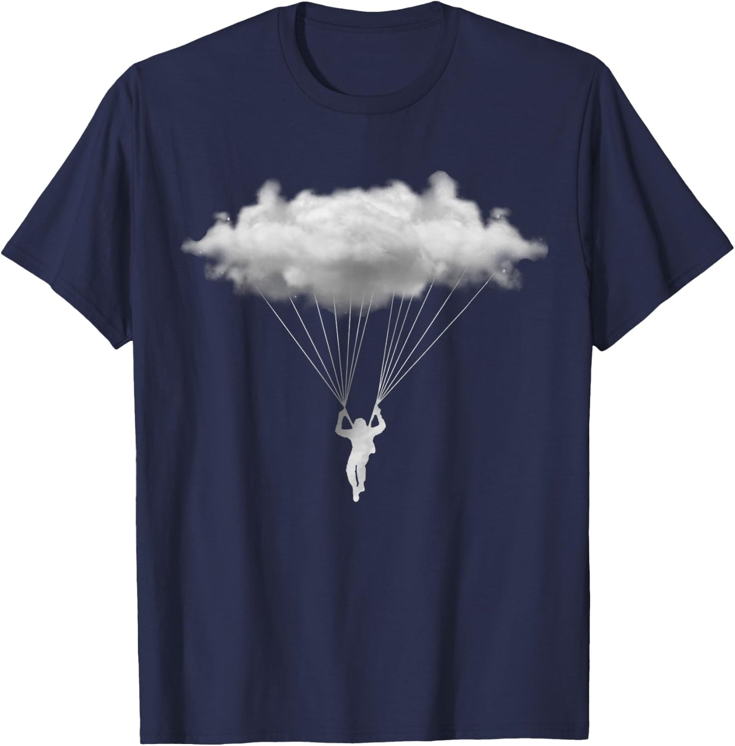 Cloud Paragliding Paraglider Skydiving Gifts Clouds T-Shirt - T-Shirt | Navy