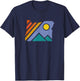 Retro Vintage Oregon Throwback Mountains Shirt and Gift T-Shirt - T-Shirt | Navy