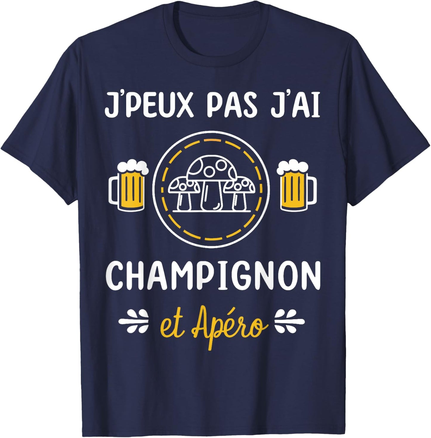 Je peux pas j'ai Mushroom T-Shirt - T-Shirt | Navy