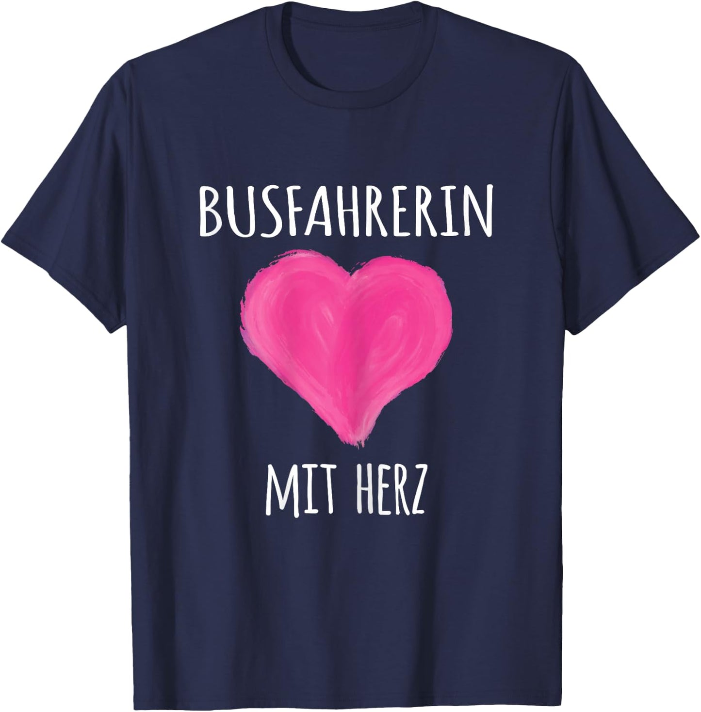 Busfahrerin Mit Herz T-Shirt - T-Shirt | Navy
