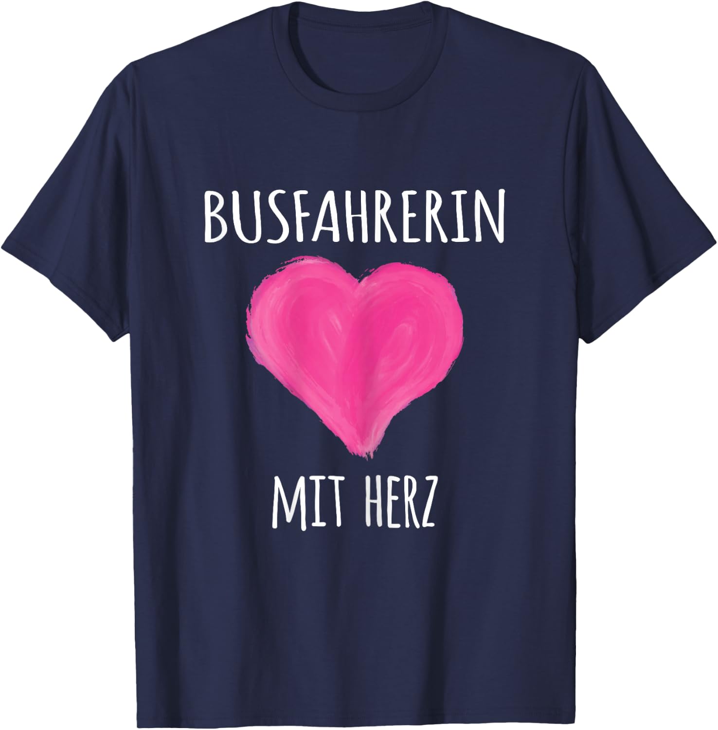 Busfahrerin Mit Herz T-Shirt - T-Shirt | Navy