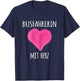 Busfahrerin Mit Herz T-Shirt - T-Shirt | Navy