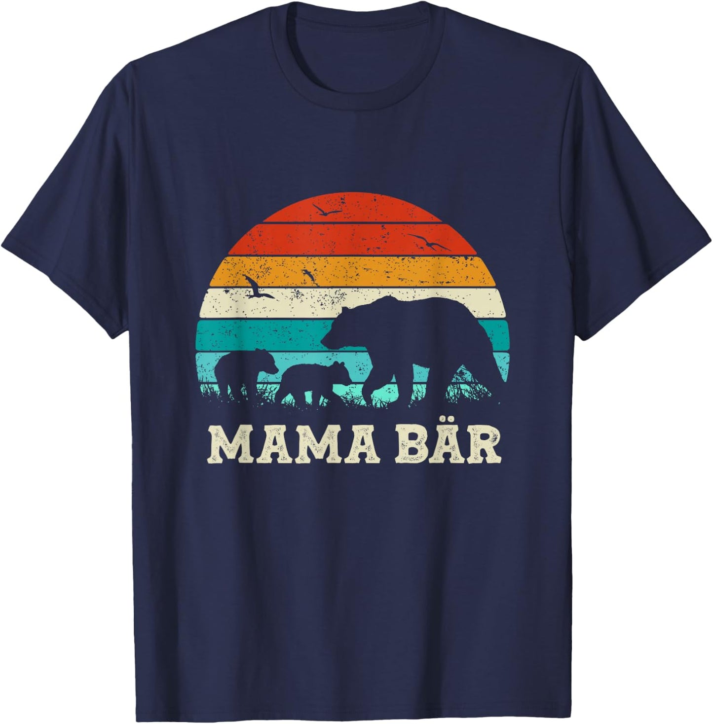 Mutter Baby Sohn Tochter Kinder Beste Mama Bär Muttertag T-Shirt - T-Shirt | Navy