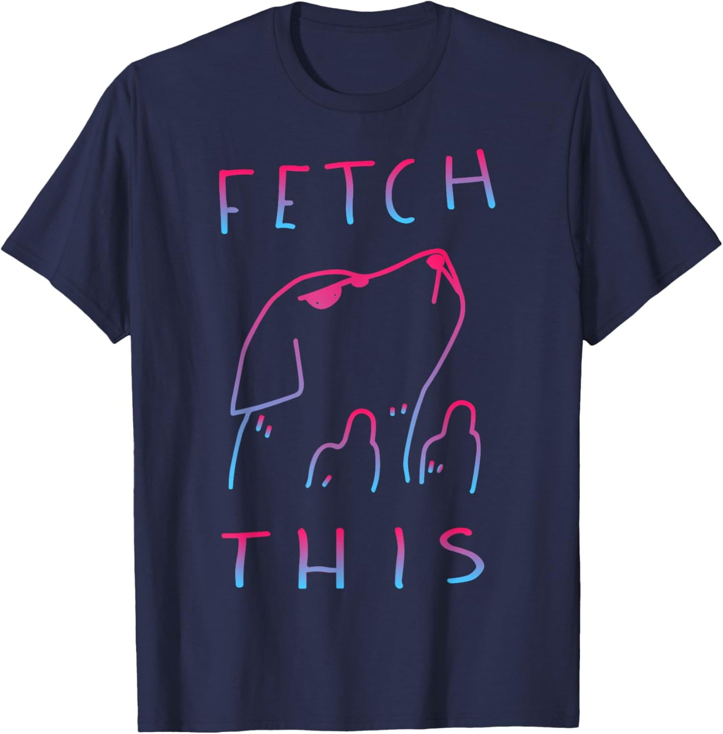Fetch This dog cute Women Girls Kids T-Shirt - T-Shirt | Navy