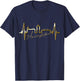Mönchengladbach Skyline Herzschlag Fan Liebe Mönchengladbach T-Shirt - T-Shirt | Navy