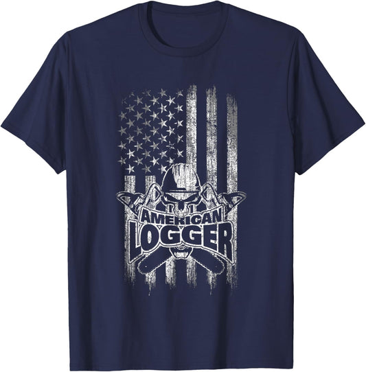 Logger American Flag T-Shirt - T-Shirt | Navy