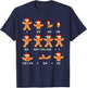 Christmas Math Teacher Equation Gingerbread Cookie Santa Hat Men Women Kids T-Shirt - T-Shirt | Navy