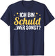 with German Text "Ich Bin Schul, black T-Shirt - T-Shirt | Navy
