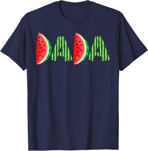 Summer Dad Dada Watermelon One In A Melon Party Dad T-Shirt - T-Shirt | Navy
