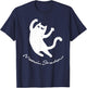 Vintage Cat Moving Shadow Khmm Meowing Kitten Shadow Light T-Shirt - T-Shirt | Navy