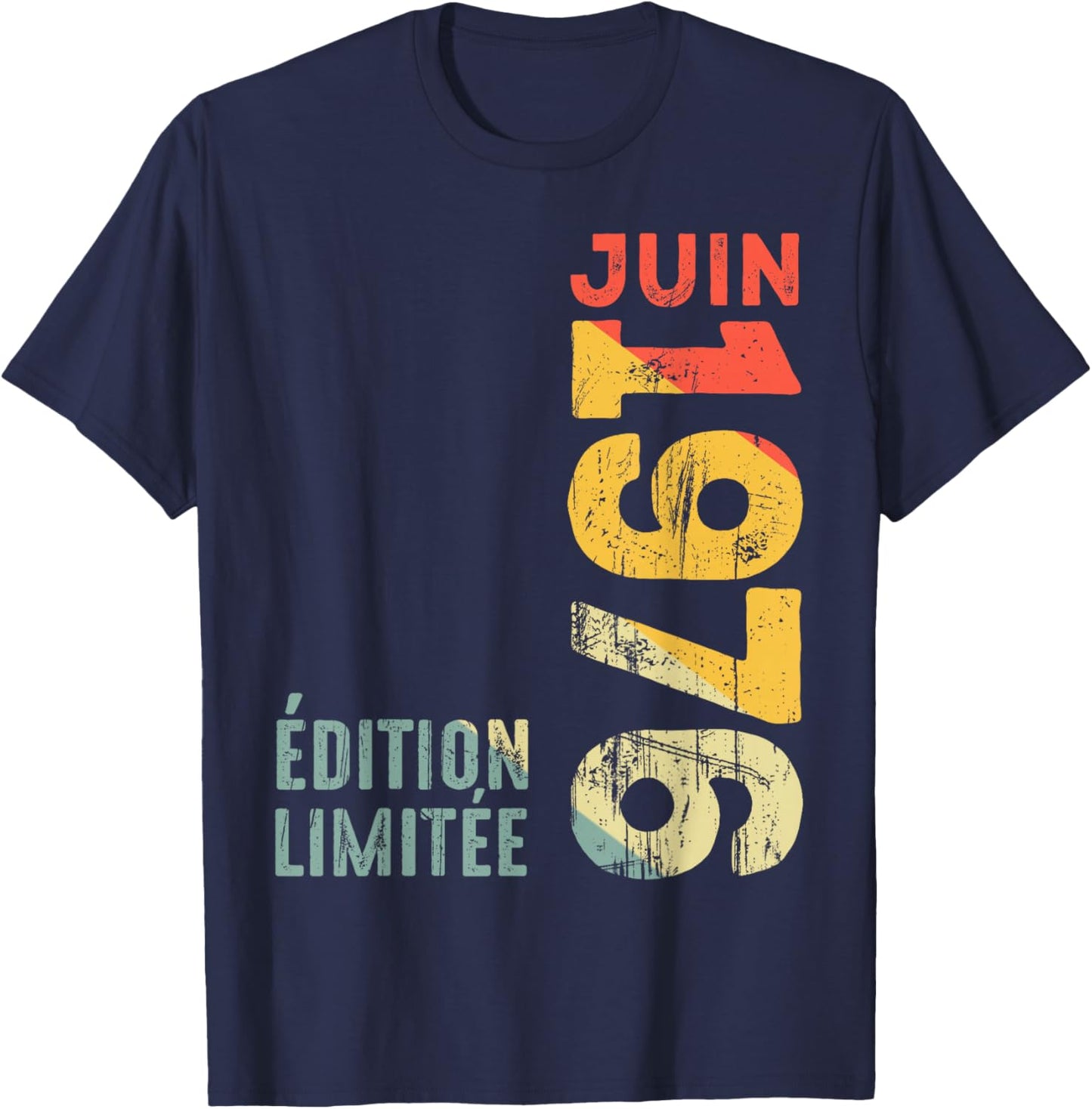 Limited Edition June 1976 Year 1976 Retro 1976 Vintage T-Shirt - T-Shirt | Navy