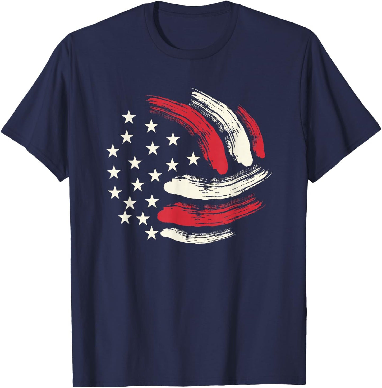 Patriotic Volleyball Gift Volleyball Team American Flag T-Shirt - T-Shirt | Navy