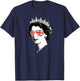 Queen Elizabeth II - British Sunglasses Meme , Black T-Shirt - T-Shirt | Navy