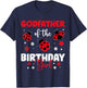 Godfather Of The Birthday Girl Family Ladybug Birthday T-Shirt - T-Shirt | Navy