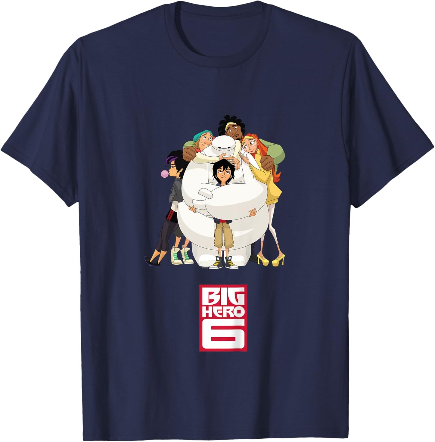 Kids Big Hero 6 Baymax Hug , Black, 2 T-Shirt - T-Shirt | Navy