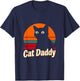 Cat Daddy Retro Cat T-Shirt - T-Shirt | Navy