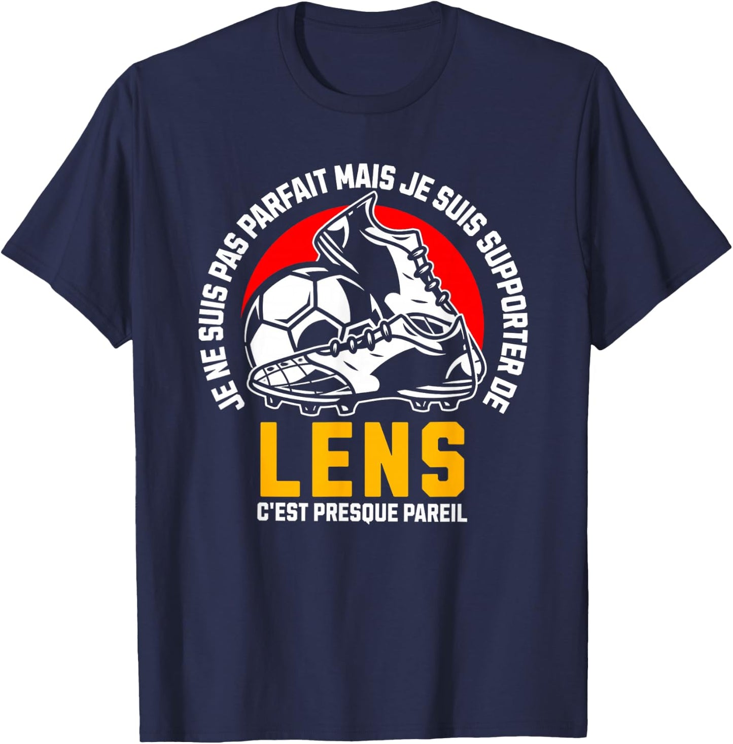 Supporter LENS FOOT - FOOTBALL - LENS HUMOUR , Black, S T-Shirt - T-Shirt | Navy