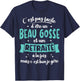 Retired Gift Humour Birthday Beau Gosse Retirement , Black, S T-Shirt - T-Shirt | Navy