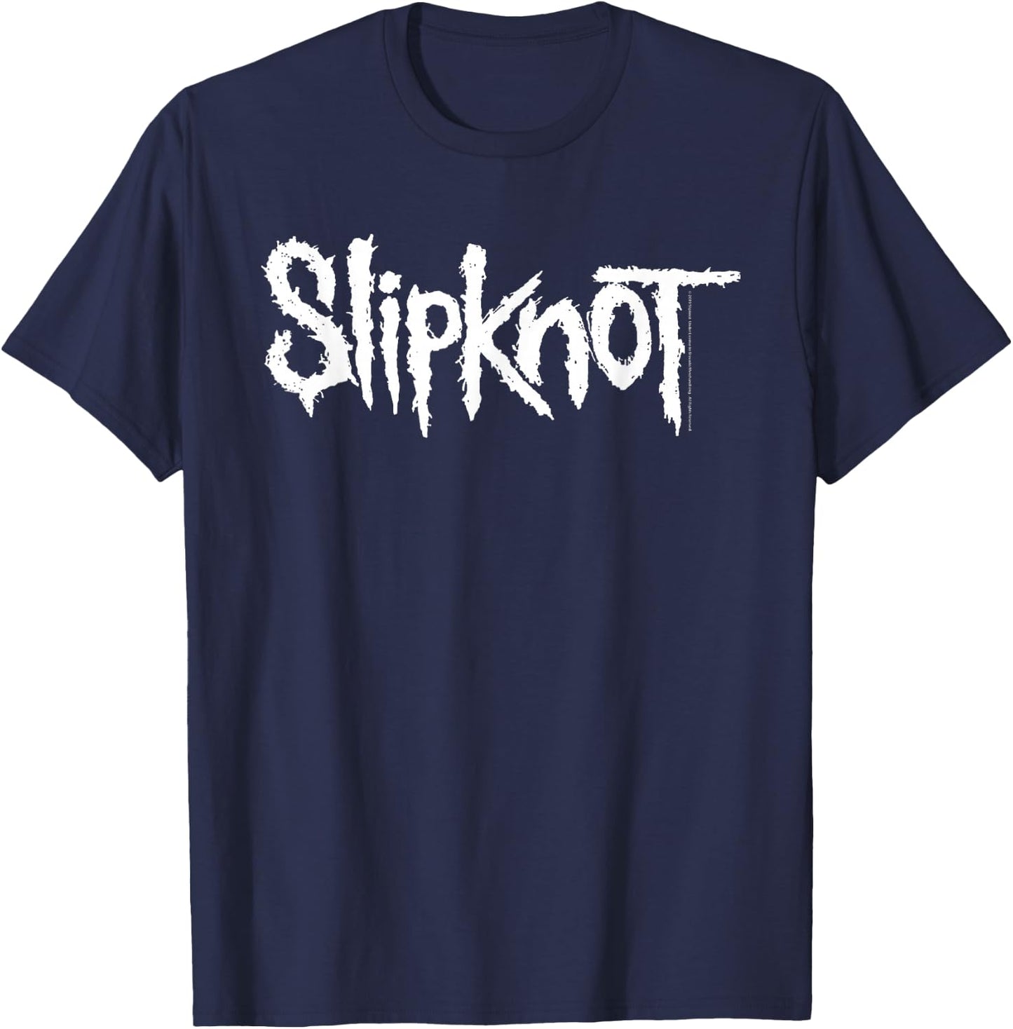 Slipknot Offizielles Logo - Herren, Kinder - Schwarz - Kurzarm - S - Klassische Passform - Einfarbig - Musik - Band-Fans, Klassisch T-Shirt - T-Shirt | Navy
