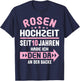 10 Jahre verheiratet Rosen Hochzeit 10.Hochzeitstag T-Shirt - T-Shirt | Navy
