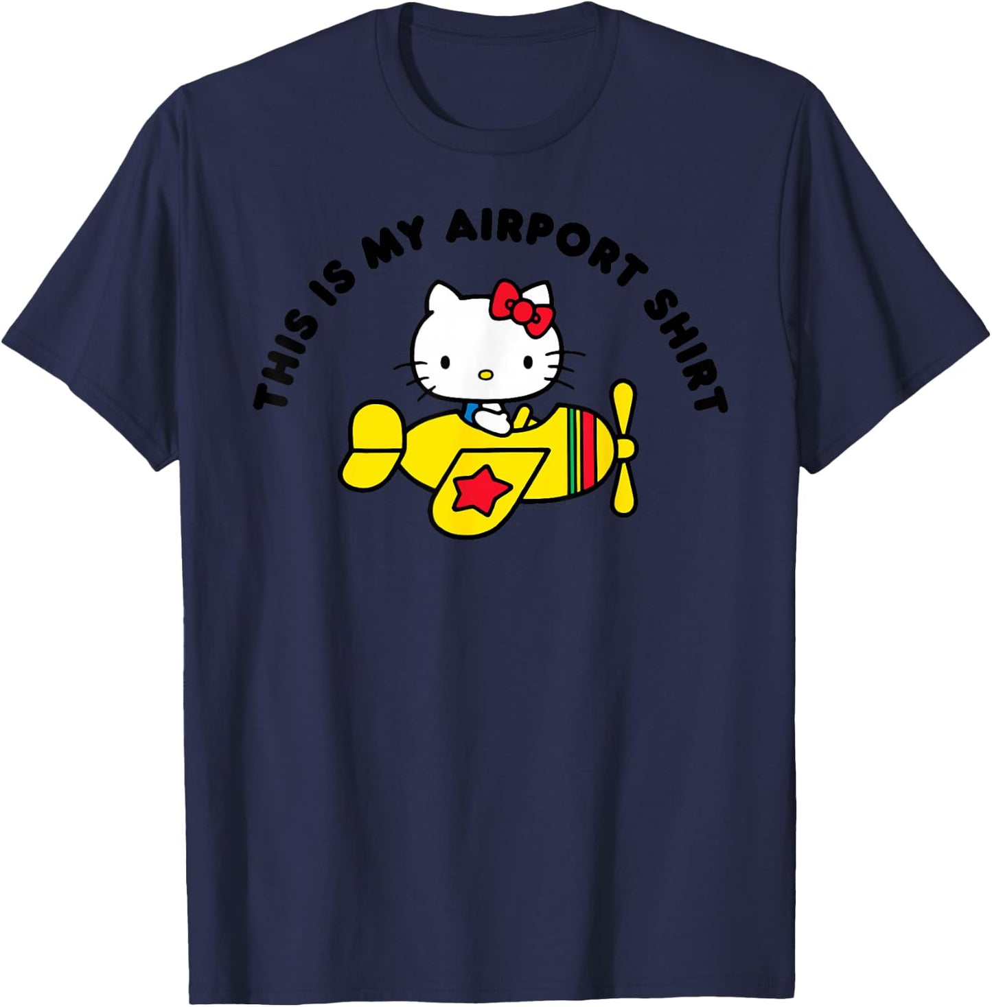 Hello Kitty This is my Airport Shirt T-Shirt - T-Shirt | Navy