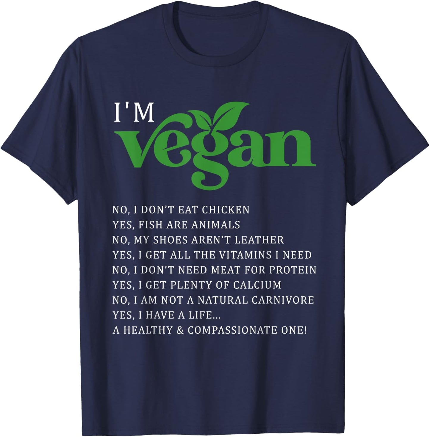 Pro Vegan Activism Végétariens végétariens végétariens véganisme T-Shirt - T-Shirt | Navy