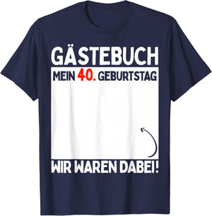 40th Birthday Man Woman 40 Years 1984 Decorative Funny Gift , black T-Shirt - T-Shirt | Navy