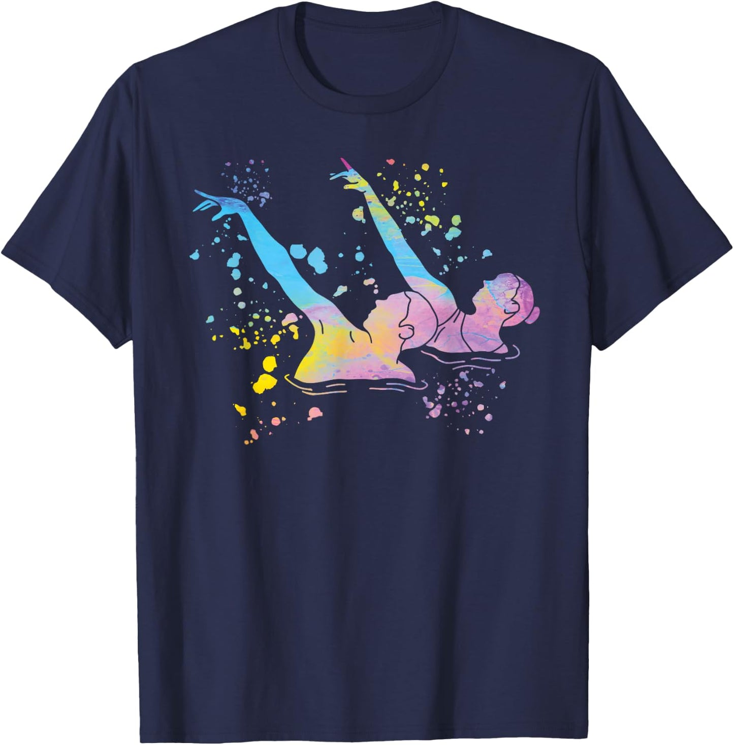 Colorsplash Team Artistic Swim , Black, S T-Shirt - T-Shirt | Navy