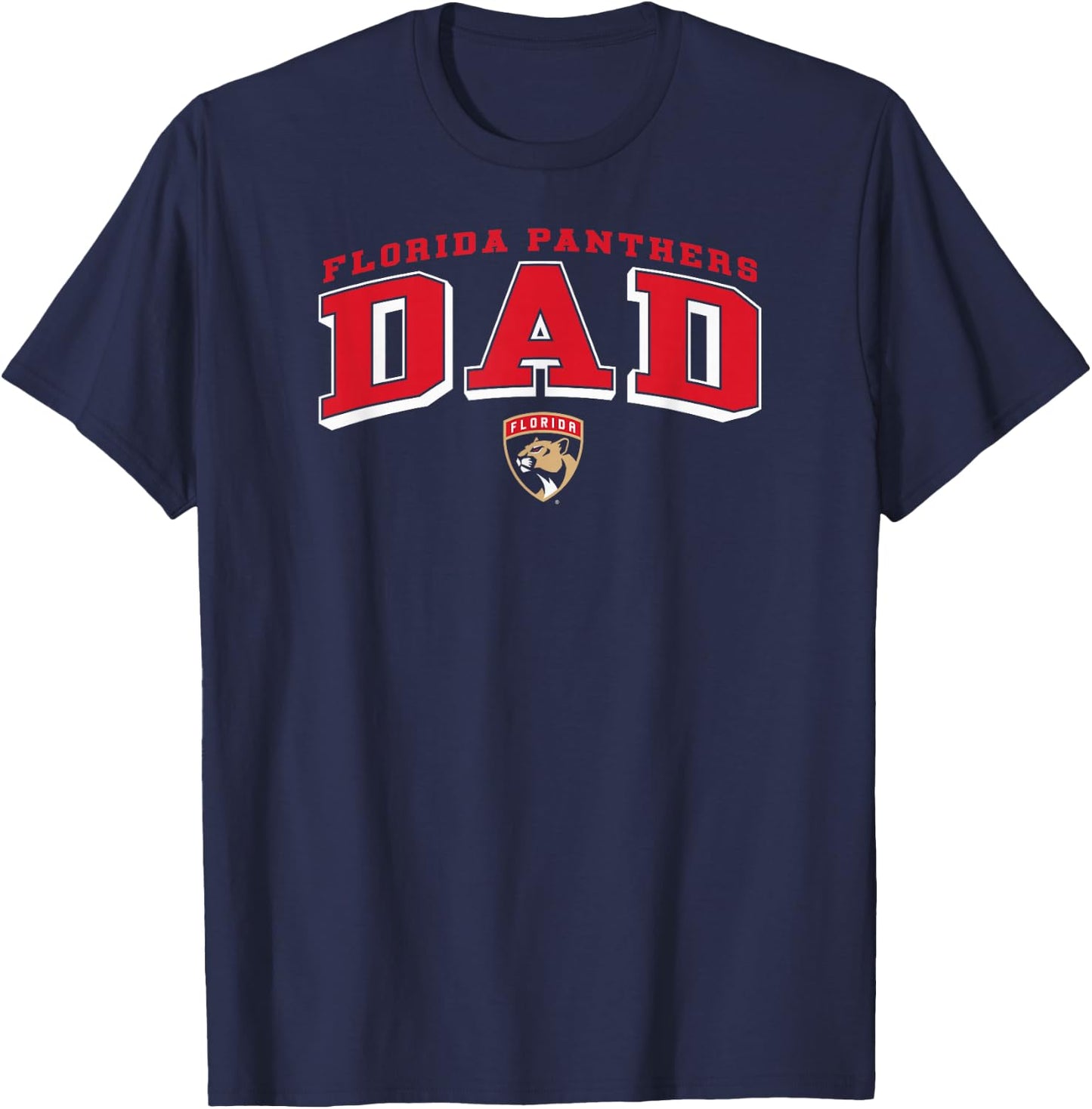 Florida Panthers Dad Arch Navy NHL Officially Licensed T-Shirt - T-Shirt | Navy