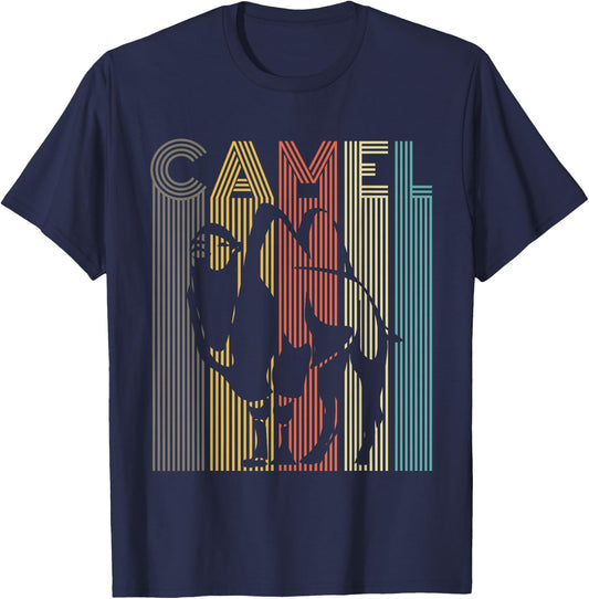 Vintage Camel Retro Camel Shirt Women Men Children , black T-Shirt - T-Shirt | Navy