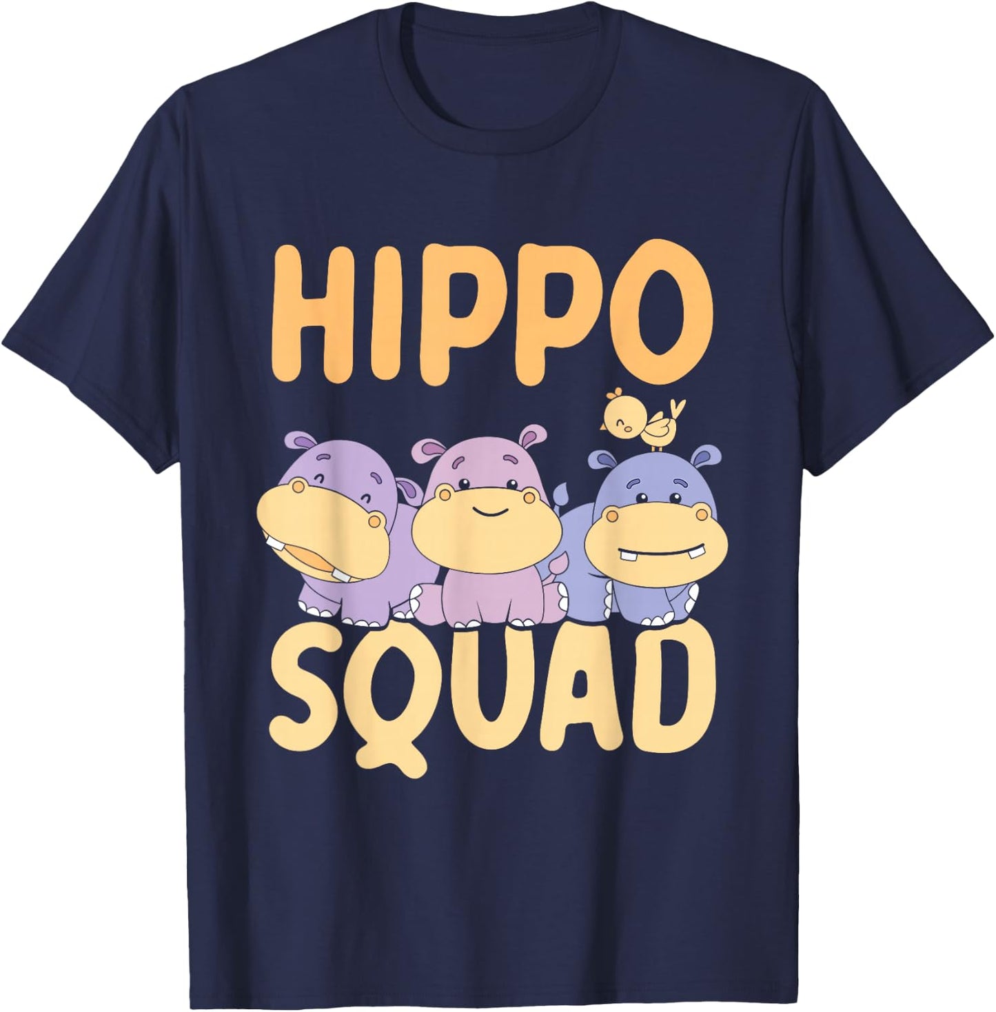 Hippo Squad Hippo Hippopotamus Hippos Hippos T-Shirt - T-Shirt | Navy