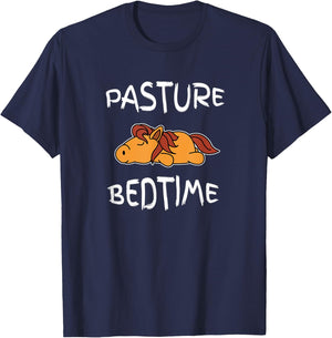 Horse Equestrian Pasture Bedtime Farmer Pajama for Bedtime T-Shirt - T-Shirt | Navy