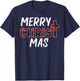 Merry Christ Mas Christian Jesus Christmas Xmas T-Shirt - T-Shirt | Navy