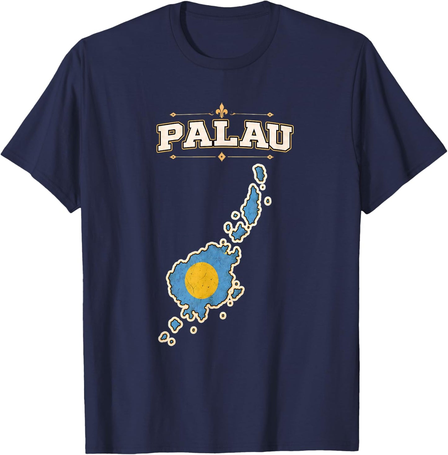 Palau Flag , Palau t Shirt, Palau Flag, Palau maps T-Shirt - T-Shirt | Navy
