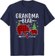 Grandma Bear Christmas Pajama shirt Red Plaid Grandma Bear T-Shirt - T-Shirt | Navy