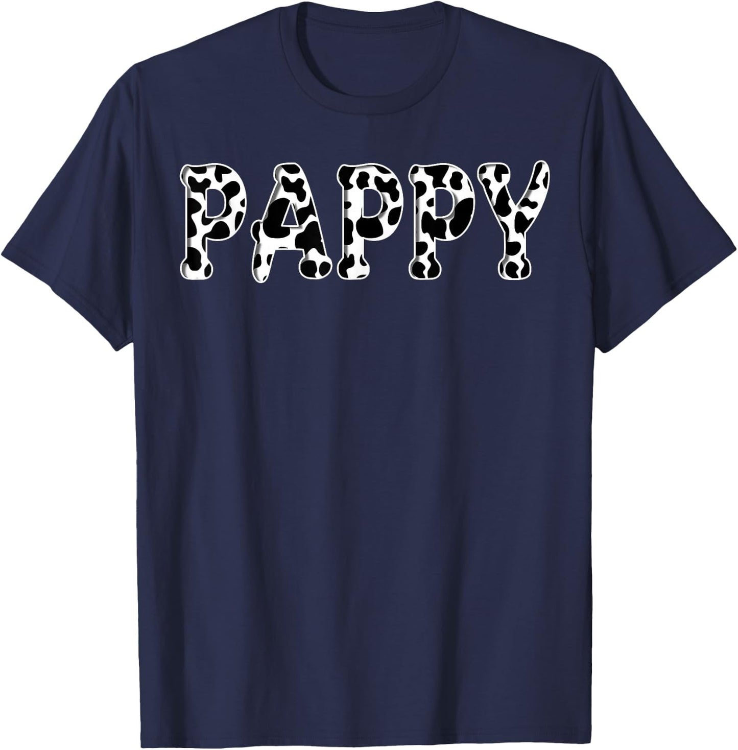 Cow Pappy Birthday Family Matching Girl Boy Farm Birthday T-Shirt - T-Shirt | Navy