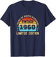 Vintage 1960 T Shirts Retro Funny 1960 Birthday T-Shirt - T-Shirt | Navy