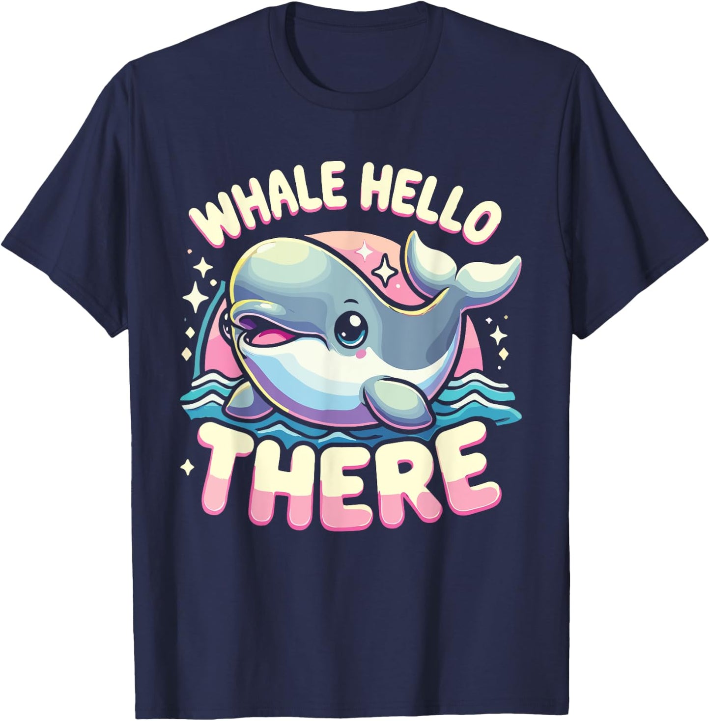 Beluga Whale Whale Hello There T-Shirt - T-Shirt | Navy