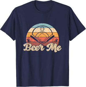Funny Beer Me baseball Softball design T-Shirt - T-Shirt | Navy
