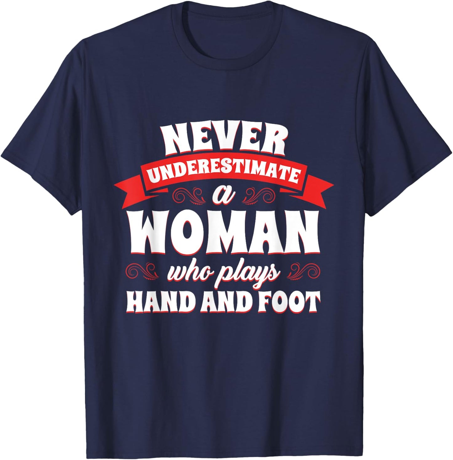 Hand and Foot Card Game Lover Funny Canasta Player Cards T-Shirt - T-Shirt | Navy