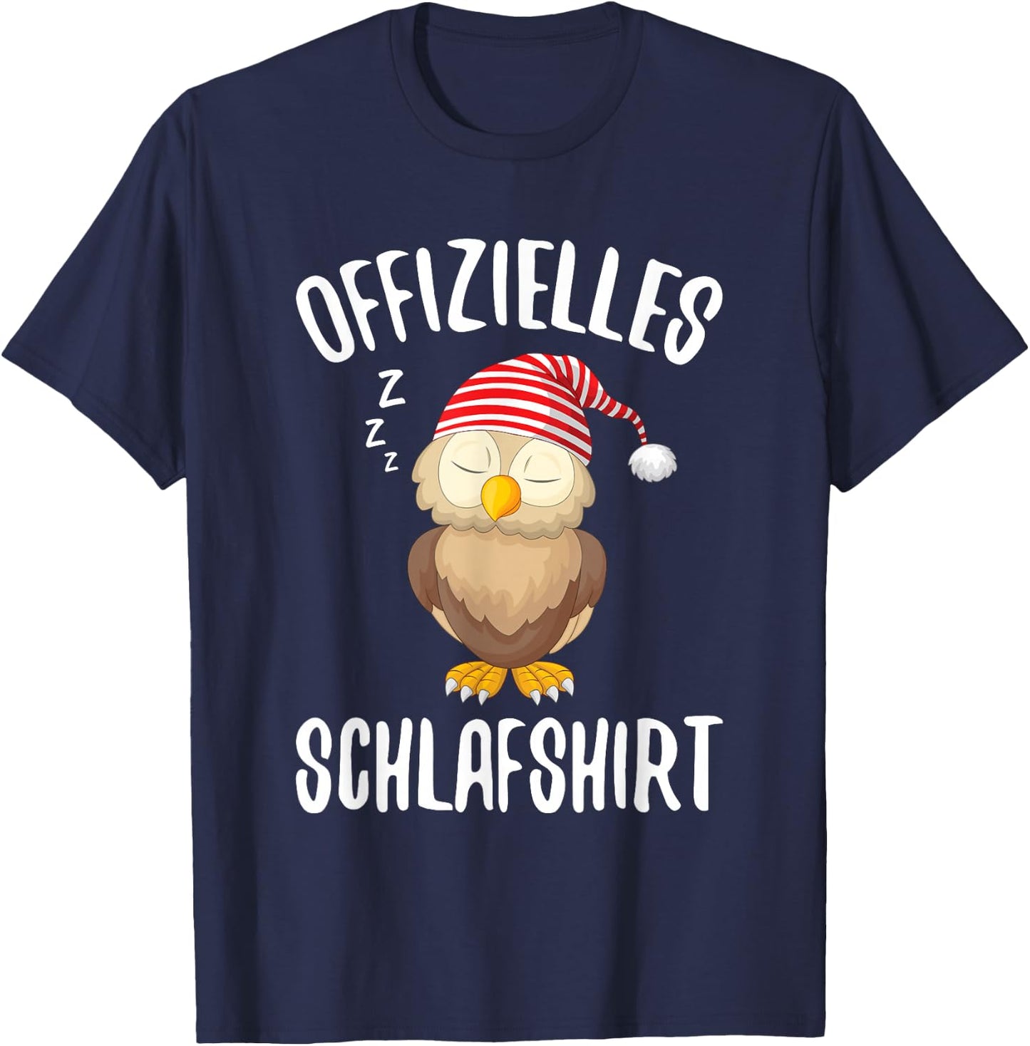Official Sleep Shirt Owl Sleeping Saying , black T-Shirt - T-Shirt | Navy