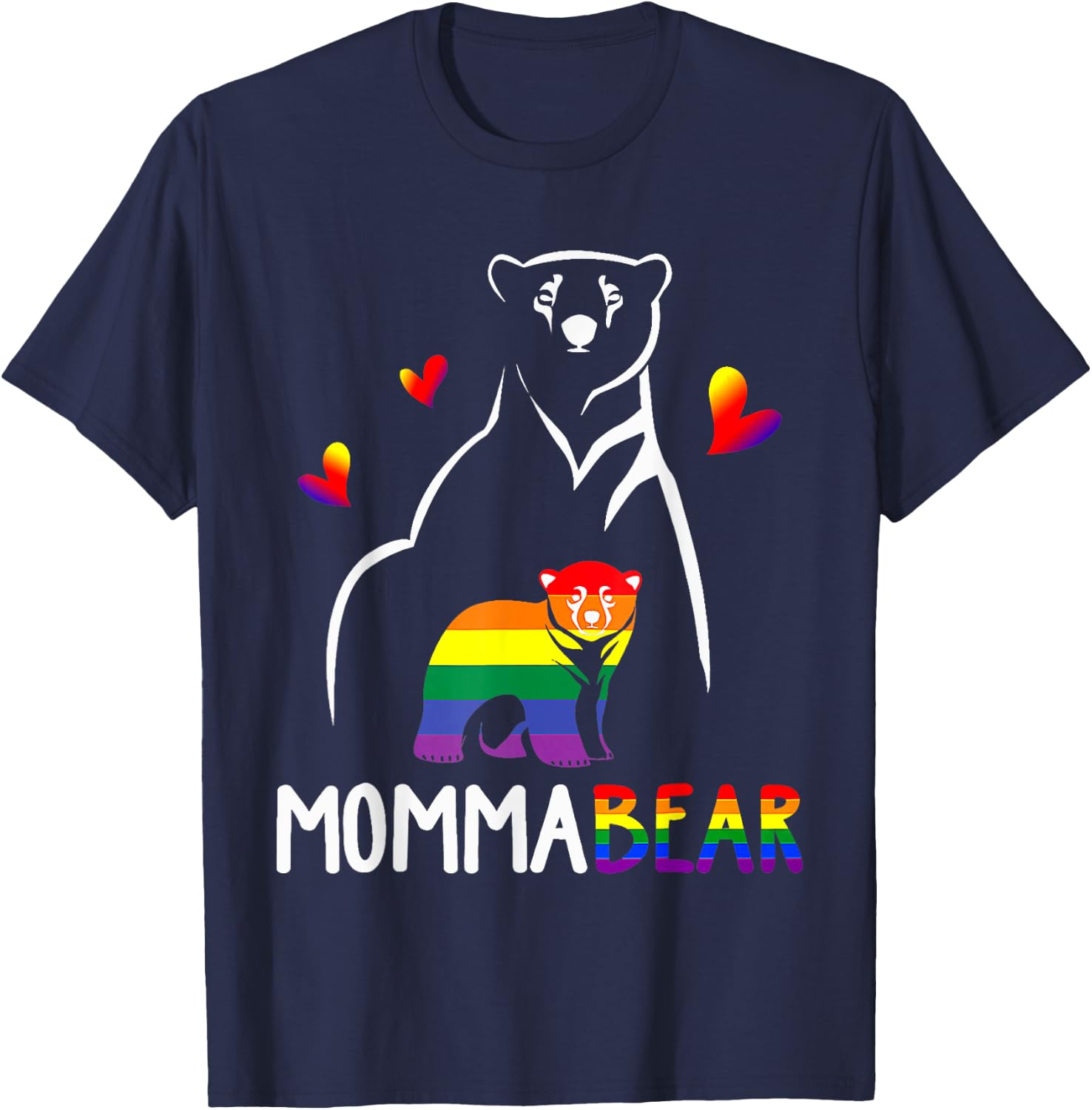 LGBT Momma Bear Gay Pride Proud Mom Mother's Day 2025 T-Shirt - T-Shirt | Navy