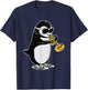Trumpet Player Penguin Lover Kids Musician Trumpet T-Shirt - T-Shirt | Navy