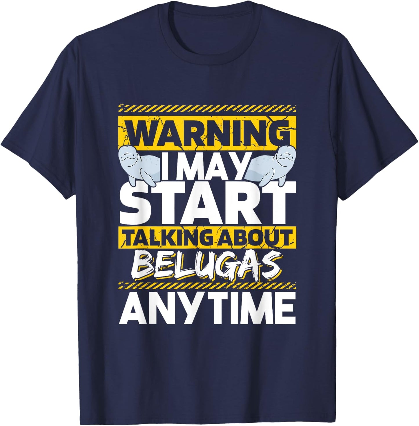 White Whale Lover Sea Creatures Ocean Mammals Beluga Whale T-Shirt - T-Shirt | Navy