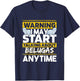 White Whale Lover Sea Creatures Ocean Mammals Beluga Whale T-Shirt - T-Shirt | Navy