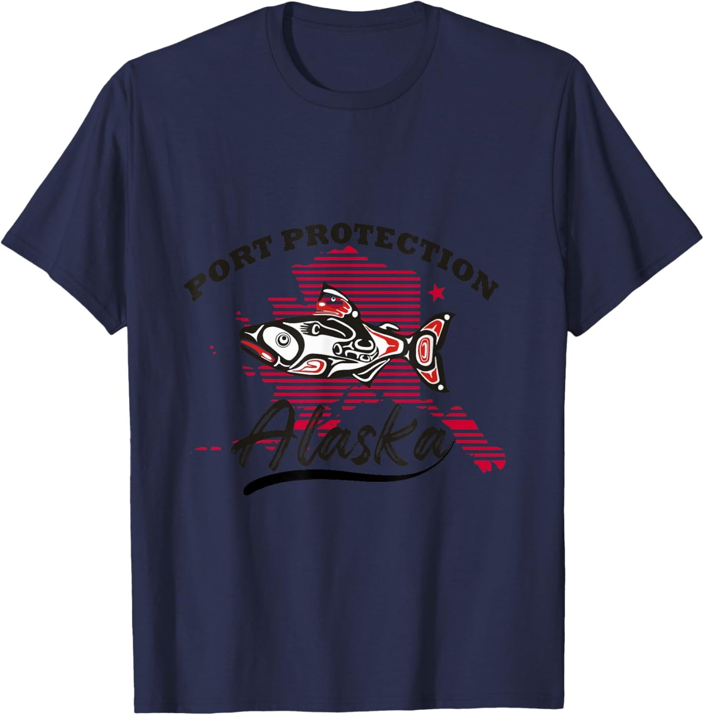 Port Protection Alaska Vacation Adventure Wildlife Trip T-Shirt - T-Shirt | Navy
