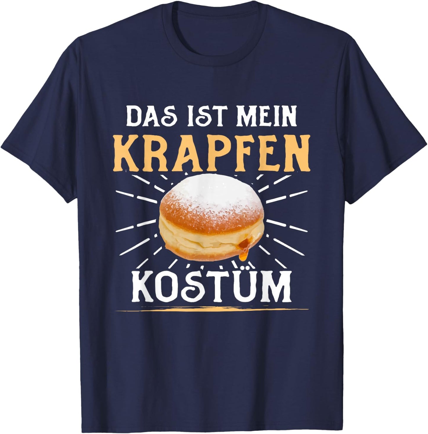 Das Ist Mein Krapfen Fancy Dress , black T-Shirt - T-Shirt | Navy