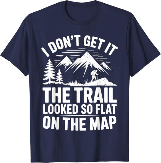 Best Hiking Art Women Outdoor Hike Gear Hiker Hiking T-Shirt - T-Shirt | Navy