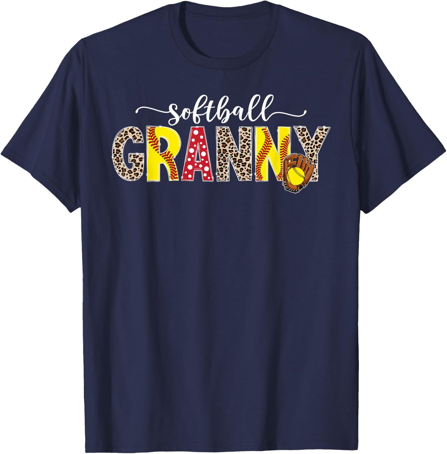 Softball Granny of A Softball Player Granny T-Shirt - T-Shirt | Navy