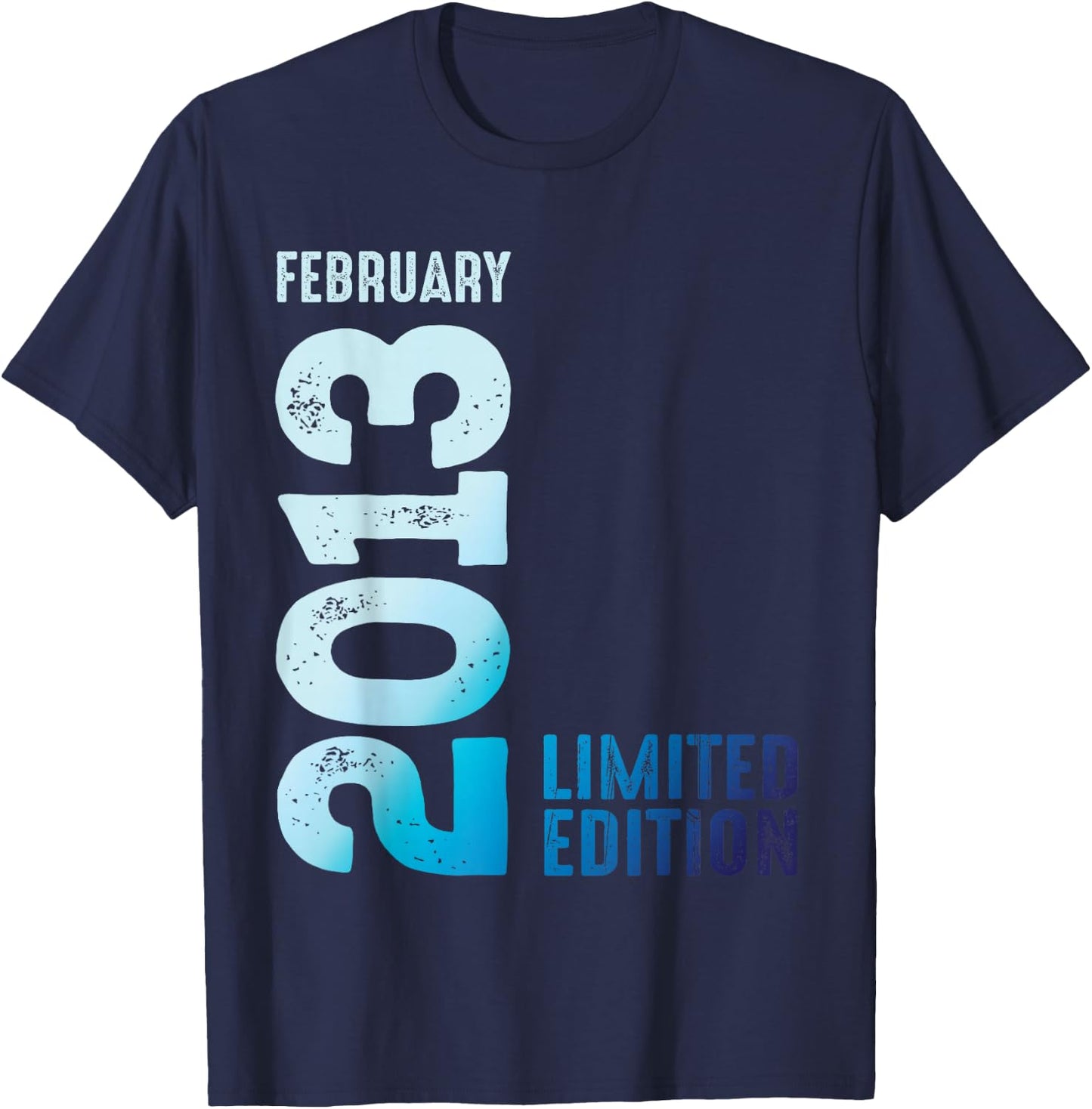 Limited Edition 2013 February 2013 , Black, S T-Shirt - T-Shirt | Navy